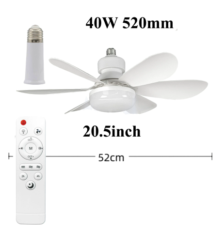 20.5-inch LED Ceiling Fan Light with Remote Dimming